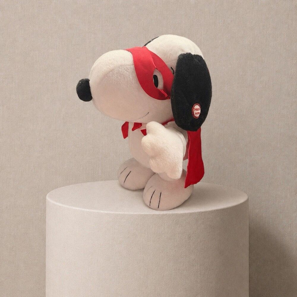 Hallmark Valentines Snoopy Plush Kissing Bandit Peanuts Untested